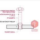 Ventilačná hlavica PP čierna